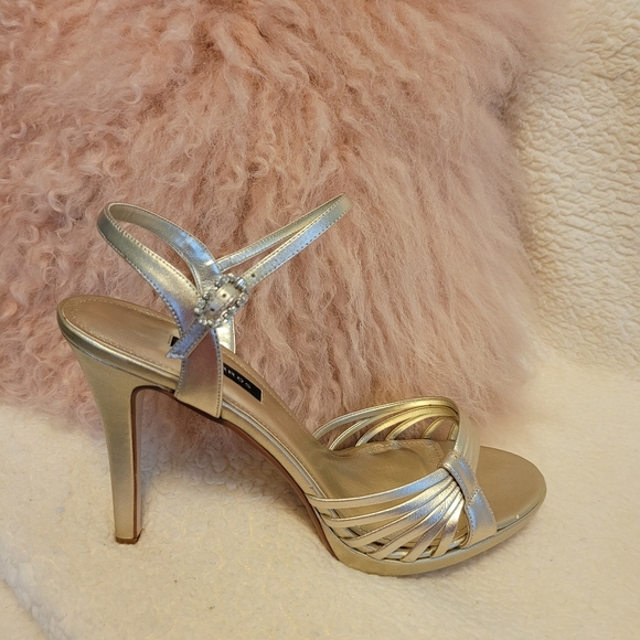 Caparros Gold Metallic Strappy Sandals (Kerry) - Picture 7 of 7